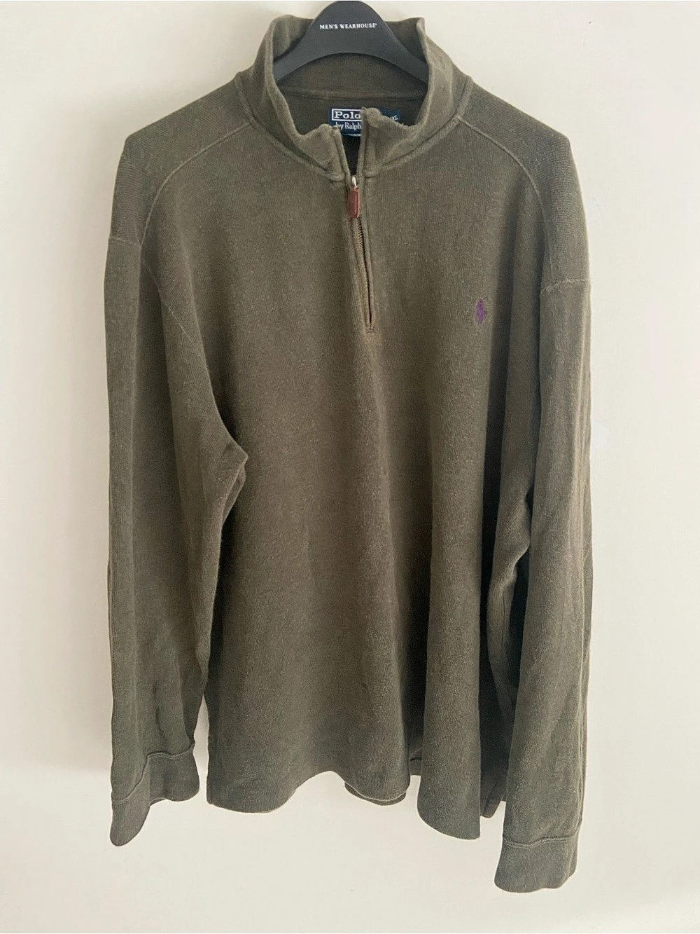 Polo Ralph Lauren Estate-Rib Quarter-Zip Pullover Gray XXL